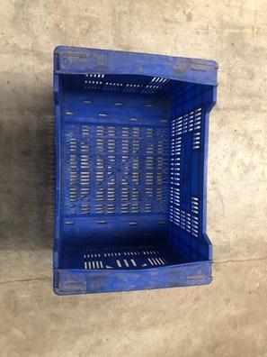 Caja de plástico plegable, de tamaño 600x400x180mm, rejada