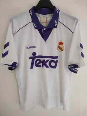 Maillot Officiel Real Madrid 1994/95 Hummel - Taille XL - Signé Par Michel ?