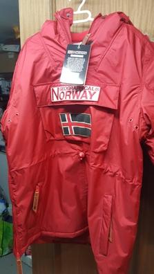 Geographical Norway Hombre chaqueta con capucha desmontable y detalles de  cordon negro