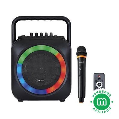 Caja de fiesta de karaoke con altavoz para niños y adultos, sistema de  altavoces portátiles para cantar, Bluetooth, luces de DJ, grabación, 2