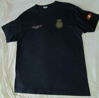 Camiseta policia nacional serigrafiada negra – Ropa del Ejercito