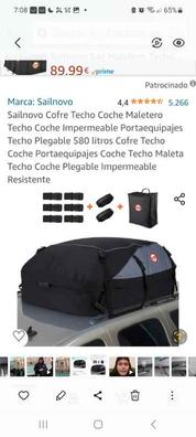 Sailnovo Cofre Techo Coche Maletero Techo Coche Impermeable Portaequipajes  Techo Plegable 580 litros Cofre Techo Coche Portaequipajes Coche Techo