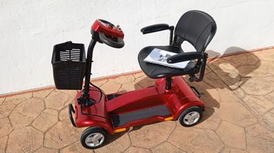 Scooter movilidad reducida, Auton. 10 km, 4 ruedas, Compacto y  desmontable, 12V, Rojo, Virgo