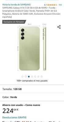 SAMSUNG Galaxy A14 (128 GB 4 GB de RAM) + Funda - Smartphone Android Color  Plata, Pantalla FHD+ de 6,6 Pulgadas, Batería de 5000 mAh, Exclusivo   (Versión española) : : Electrónica