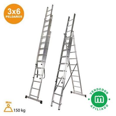 ESCALERA ALUMINIO REFORZADA 3 PELDAÑOS DE 120 MM AIRMEC