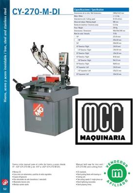 Sierra de cinta MG para metal CY-210-M - Máquinas y Herramientas online