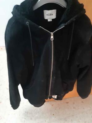 Chaqueta vaquera outlet negra con borrego