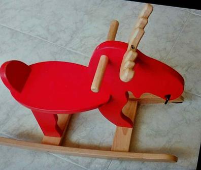 Reno Caballo De Madera Ikea EKORRE Alce Balancín Rojo/caucho