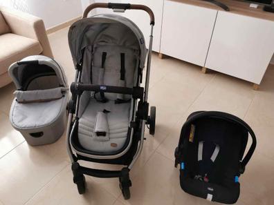 Silla Gemelar Happy Twins + Saco Cubre-pies + Burbuja de Lluvia Gris -  Nanoen