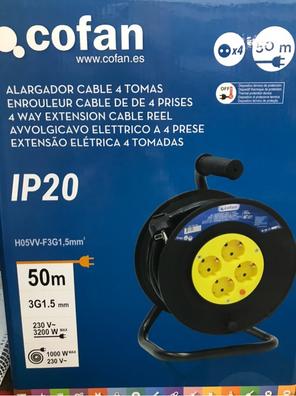 Alargador De Enchufe Electrico Cable 3m 3gx1,5mm Cobre 3500w Max