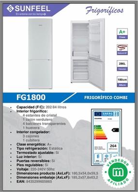 Frigorífico Combi Rommer FC-340 Multi Frost A++ 1,80m Blanco