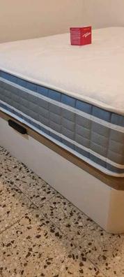 Canapé color Blanco para colchones de 135x190 Beige - Tenerife