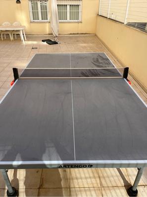 Set poste red de ping pong ajustable Rollnet Blanco/gris 2 palas y
