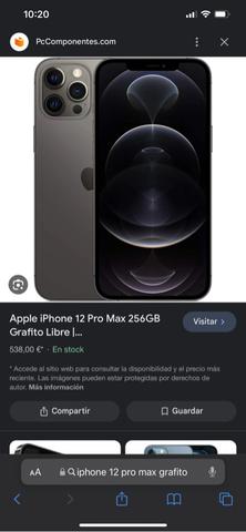iPhone 12 Pro Max 256GB - Grafito - Libre
