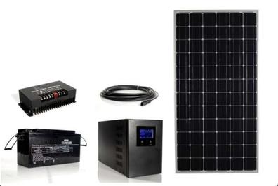  Kit de panel solar de 360 W 12 V con inversor de onda  sinusoidal pura de 1000 W de 2000 W 12 V + 3 paneles solares de 120 W +