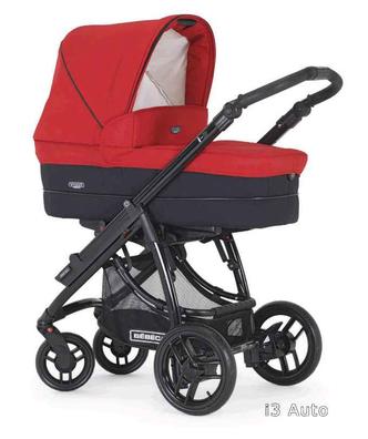 Vizaro Pearl ROJO SCARLET Chasis NEGRO - Carro Bebé Lujo - TRÍO