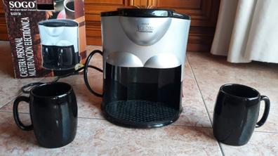  Cafetera de 12 tazas, máquina de café programable y máquina de  té helado con jarra de vidrio, cafetera de goteo, mantiene el calor  automático, antigoteo, control de fuerza, cafetera pequeña de