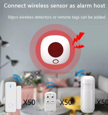 Sensor Inteligente de Apertura de Puerta y Ventana WiFi con Alarma.  Compatible con Tuya, Monitor Remoto con APP para el hogar, Compatible  Google Home,  Alexa, Tuya, SmartLife Blanco : : Bricolaje