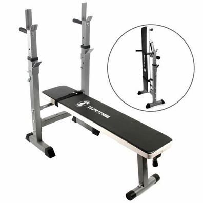 CCLIFE Banco Musculacion Banco de Entrenamiento Banco de Pesas y  Abdominales Resistente Banca Gimnasio para Press de Banca y Polea Gimnasio  de Espalda