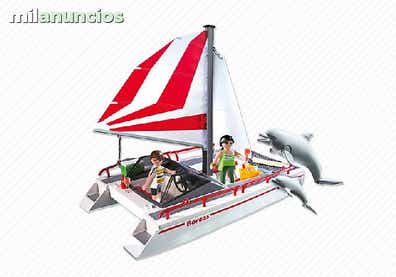 Playmobil Summer Fun 5130 pas cher, Catamaran et dauphins