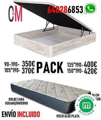 Cama Nido Metálica Reforzada + 2 Colchones Viscoelásticos Memory Fresh,  105x190 con Ofertas en Carrefour
