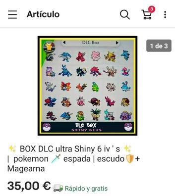 Pack Lunala solgaleo shiny variocolor 6IV + master ball pokemon sword  shield