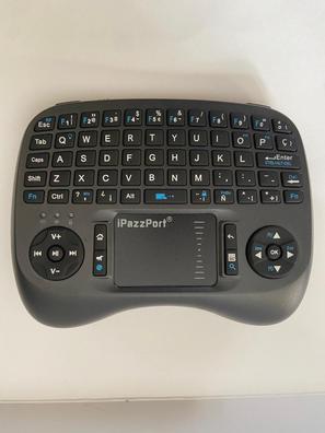 Rii (Actualización) i4 Mini teclado Bluetooth con panel táctil, teclado  inalámbrico portátil Blacklit con 2.4G USB Dongle para teléfonos  inteligentes