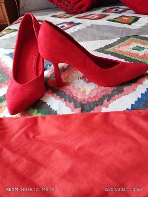 Heel Tacones Rojos Stradivarius Stradivarius Satin Platform In Red