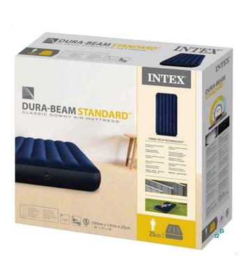 Colchón hinchable Dura-Beam Deluxe Comfort-Plush Intex con bomba eléctrica  gris 99x191 cm