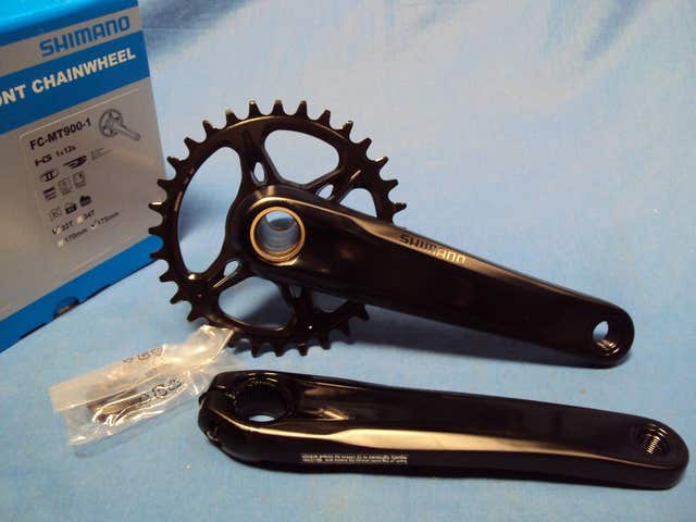 Manivelles Shimano MT900 175mm - Montage Direct - Aluminium Forgé Creux - 515g - Occasion état Correct