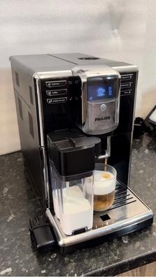 Philips Serie 2200 Cafetera Superautomática - Espumador de Leche Clásico, 2  tipos de café personalizables, Display Táctil, Negro Mate (EP2220/10)