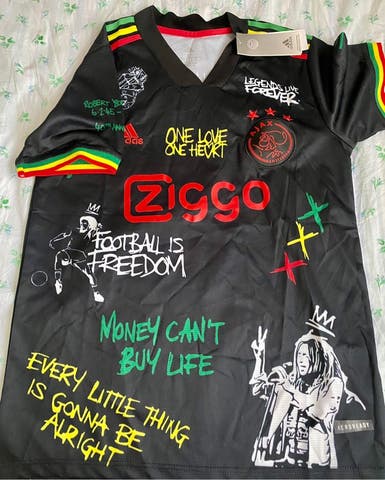 Playera Ajax Camiseta De Ajax Bob Marley Camisa Ajax Uefa Ajax Bob