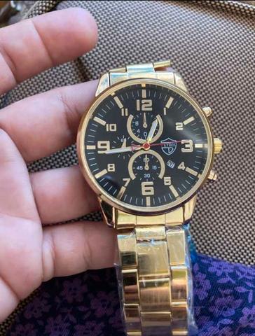 Milanuncios Reloj de cuarzo dorado hombre