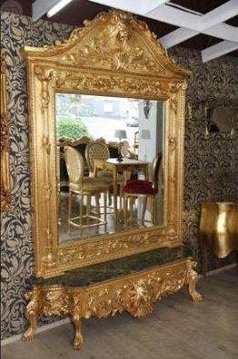 Casa Padrino armario de dormitorio barroco con 3 puertas de espejo crema /  oro - Armario de madera maciza con espejo - Muebles de dormitorio de estilo  barroco - Muebles barrocos