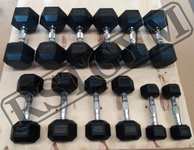 Mancuerna 22,5 kg hexagonal dumbbell musculación cross training Corength