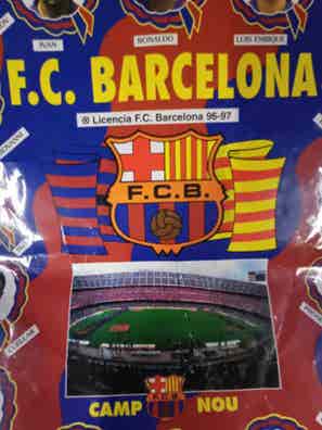 Fanion FC Barcelone - 50x32 Cm - Espana - Années 70 - Vintage