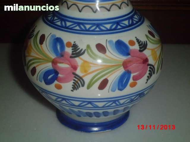 Milanuncios - Antiguo jarron de talavera pintado a man