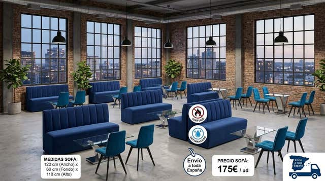 Milanuncios - Sofá modular azul marino 120x60x110