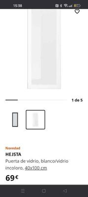 METOD armario pared horizontal + puerta, blanco/Hejsta vidrio transparente  blanco, 60x40 cm - IKEA