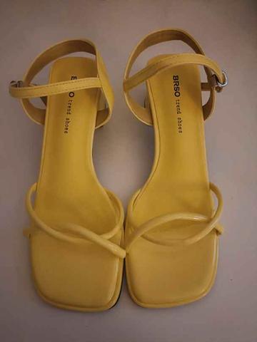 Tacon Ancho Zara Sandalias Amarillas Milanuncios Sandalias Amarillas