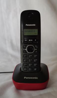 Teléfono inalámbrico panasonic kx-tg1612 - pack duo - negro y rojo