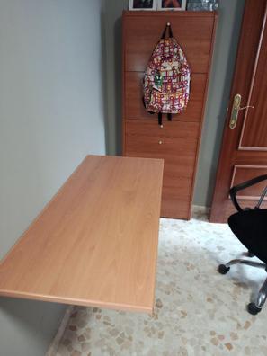Mesa plegable para montar en la pared, mesa de cocina de pared de madera y  mesa de comedor, mesa de pared larga estrecha plegable, escritorio