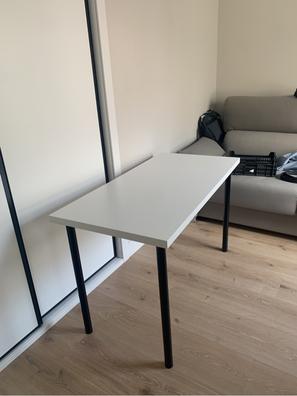 LINNMON / ADILS escritorio, gris oscuro/negro, 100x60 cm - IKEA