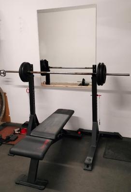 Mancuerna ajustable multigym 3 en 1 - Barra recta larga - Pesa