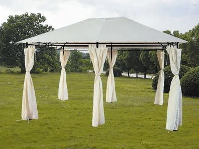 Outsunny® Carpa Cenador Plegable de 3x3m tipo Gazebo o Pabellón Jardín  Playa Terraza Camping Fiesta Tienda Eventos con Tela Impermeable + 1 Bolsa  Transporte Blanco-gris Acero y Oxford