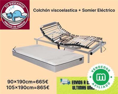 Comprar Cama articulada eléctrica completa medidas 90x190 y 105x190 con  colchón VISCOELÁSTICO CONFORT online