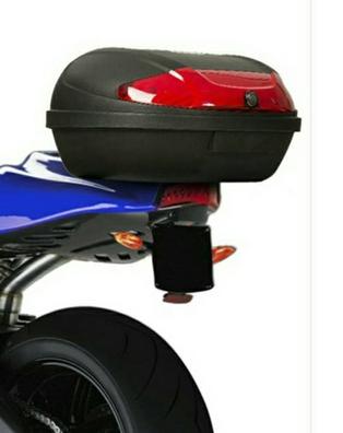 Universal Baúl de Moto Maleta de 43 L para 2 Cascos Medios con Dos Llaves  Negro