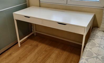 Mesa de escritorio Vintage (Blanco, L x An x Al: 60 x 110 x 74 cm, Número  de cajones: 2 ud.)