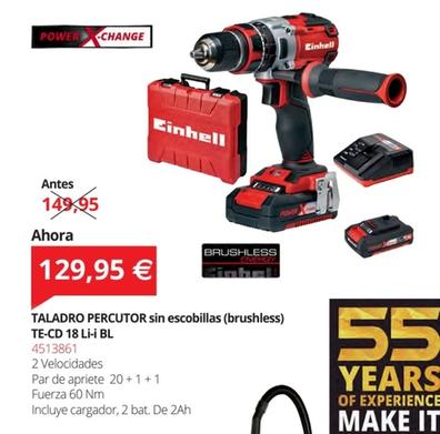 EINHELL Bat. Taladro TC-CD 18/35 Li solo 18V - no incluye baterías ni  cargador