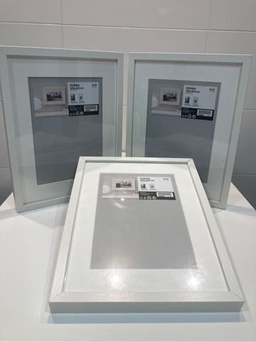 Milanuncios - Marco de fotos blancos IKEA RIBBA 30x40